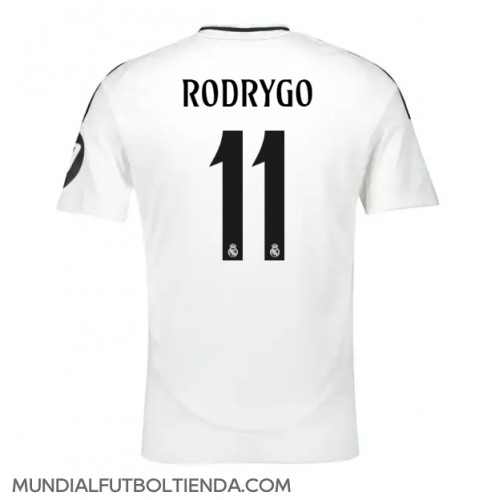 Camiseta Real Madrid Rodrygo Goes #11 Primera Equipación Replica 2024-25 mangas cortas